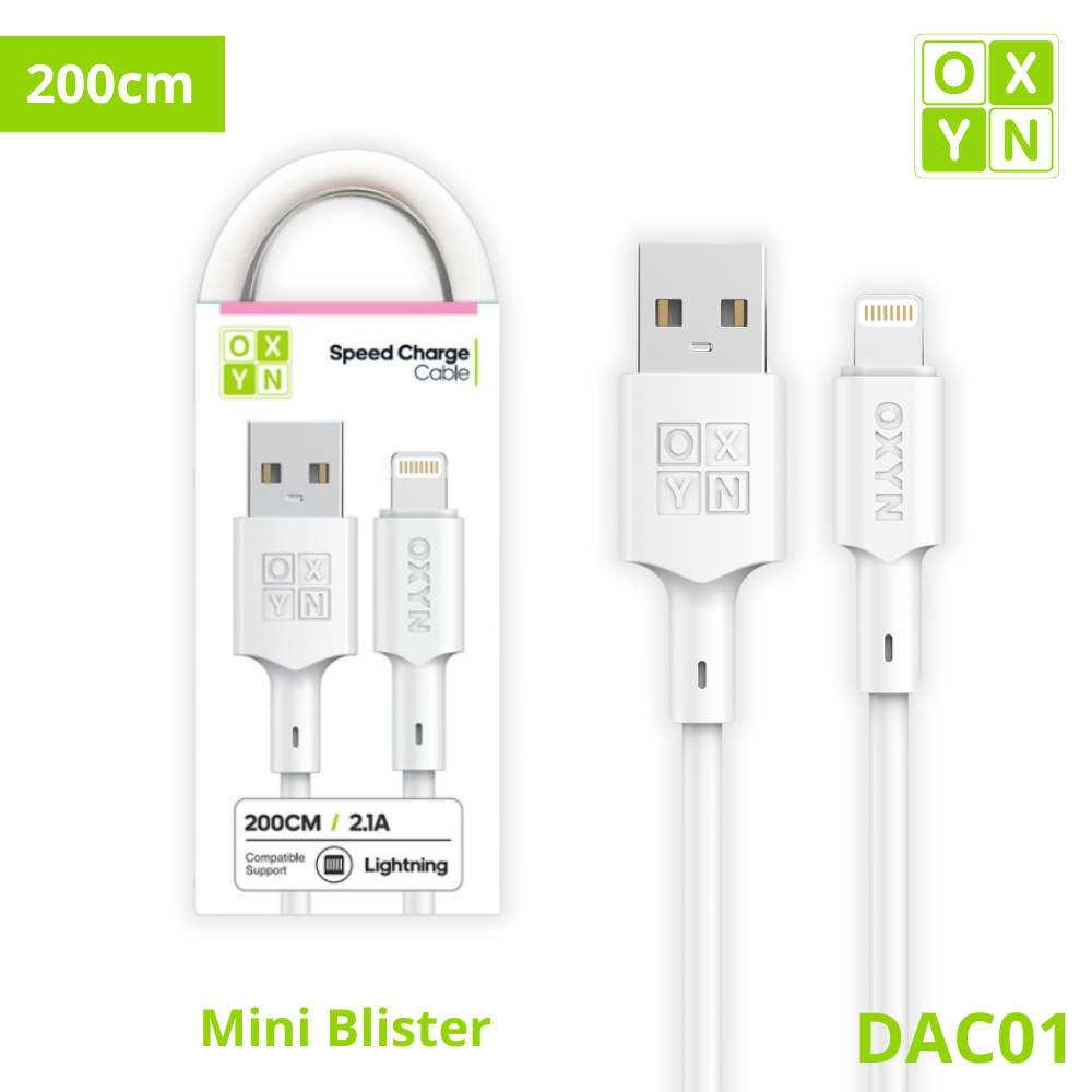 Oxyn mini blister cavo Usb/Lightning 200cm