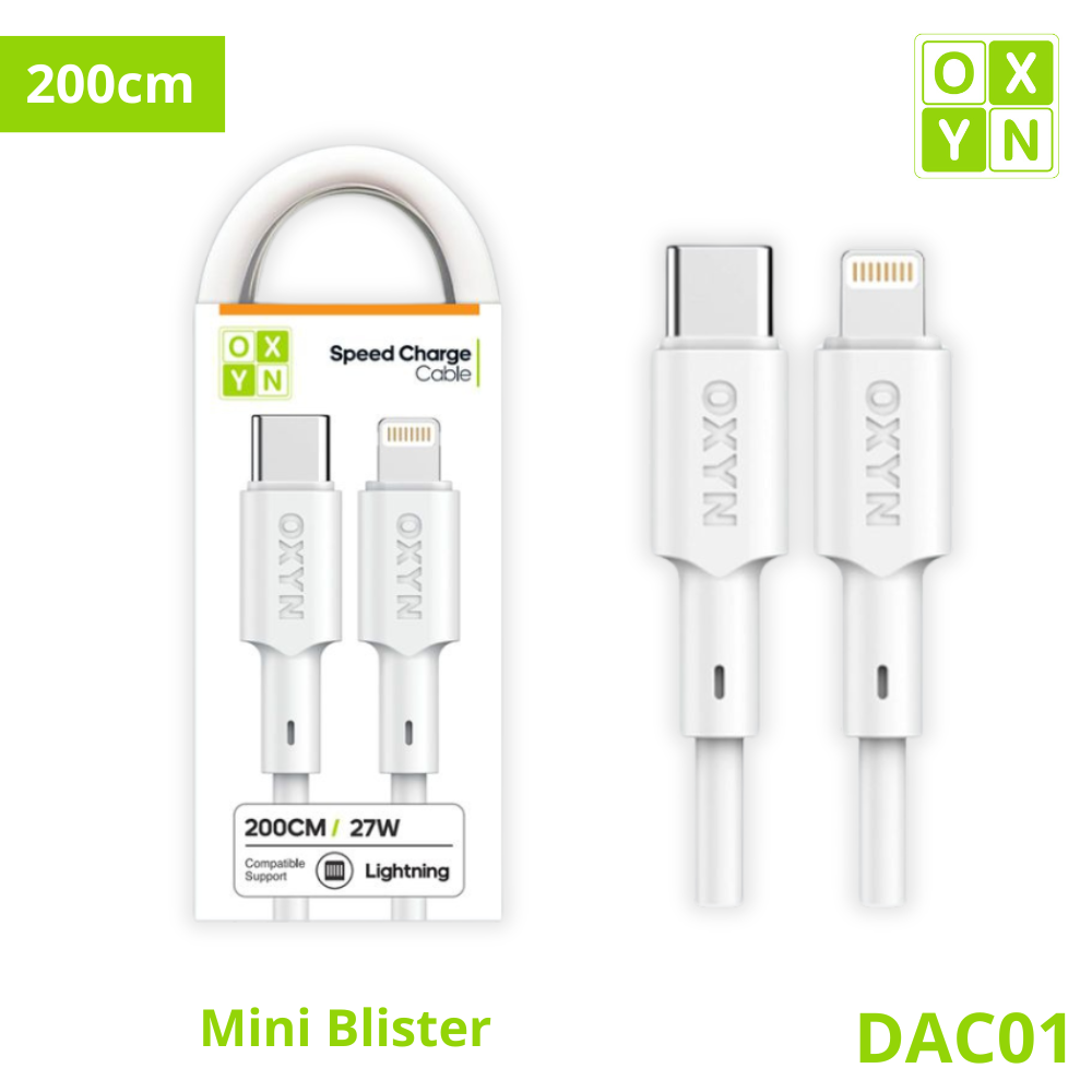 Oxyn mini blister cavo 27W Type-C/Lightning 200cm