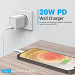 Caricatore 20W PD con cavo TYPE-C/ LIGHTNING Newtop