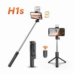 Treppiede per smartphone bluetooth 360° con luce (1m)