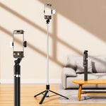 Treppiede per smartphone bluetooth 360° con luce (1m)