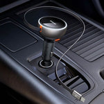 Caricabatterie per accendisigari con cavo retrattile 80W