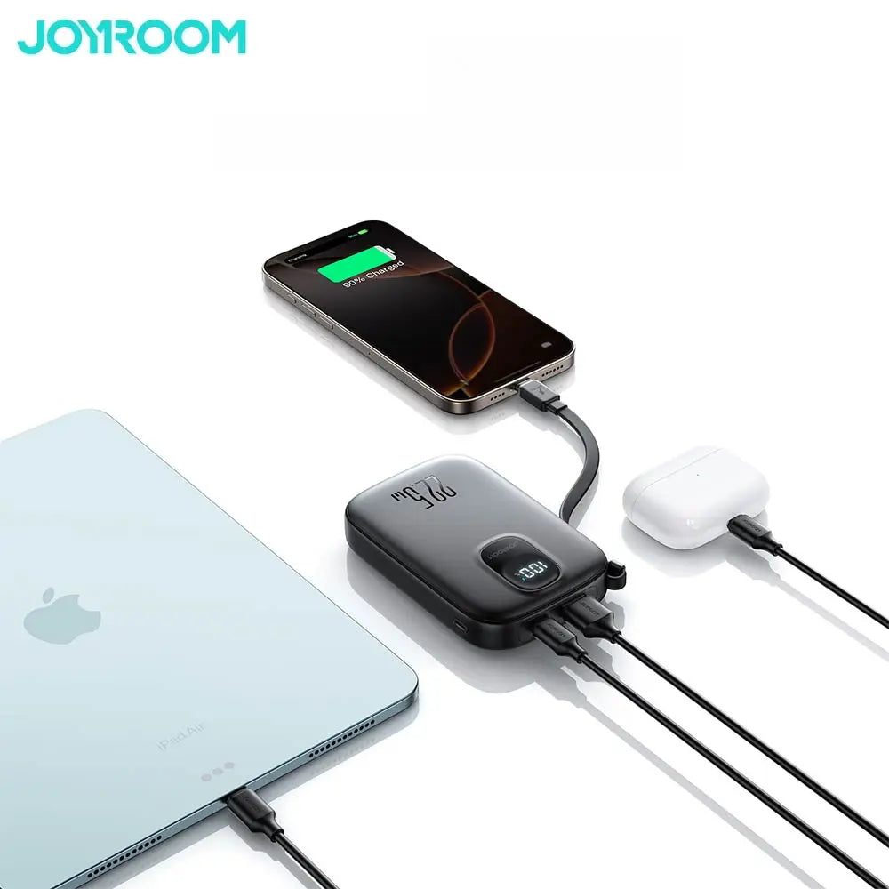 Powerbank Ricarica Rapida Joyroom 10000mAh 22.5W (con Cavo USB-C Retrattile)