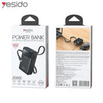 Batteria Esterna Power Bank con Cavo di Ricarica USB-C 20000mAh 65W