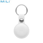Localizzatore GPS MILI MiTag Duo con Custodia in Pelle PU Apple Find My & Google Find Hub Bianco