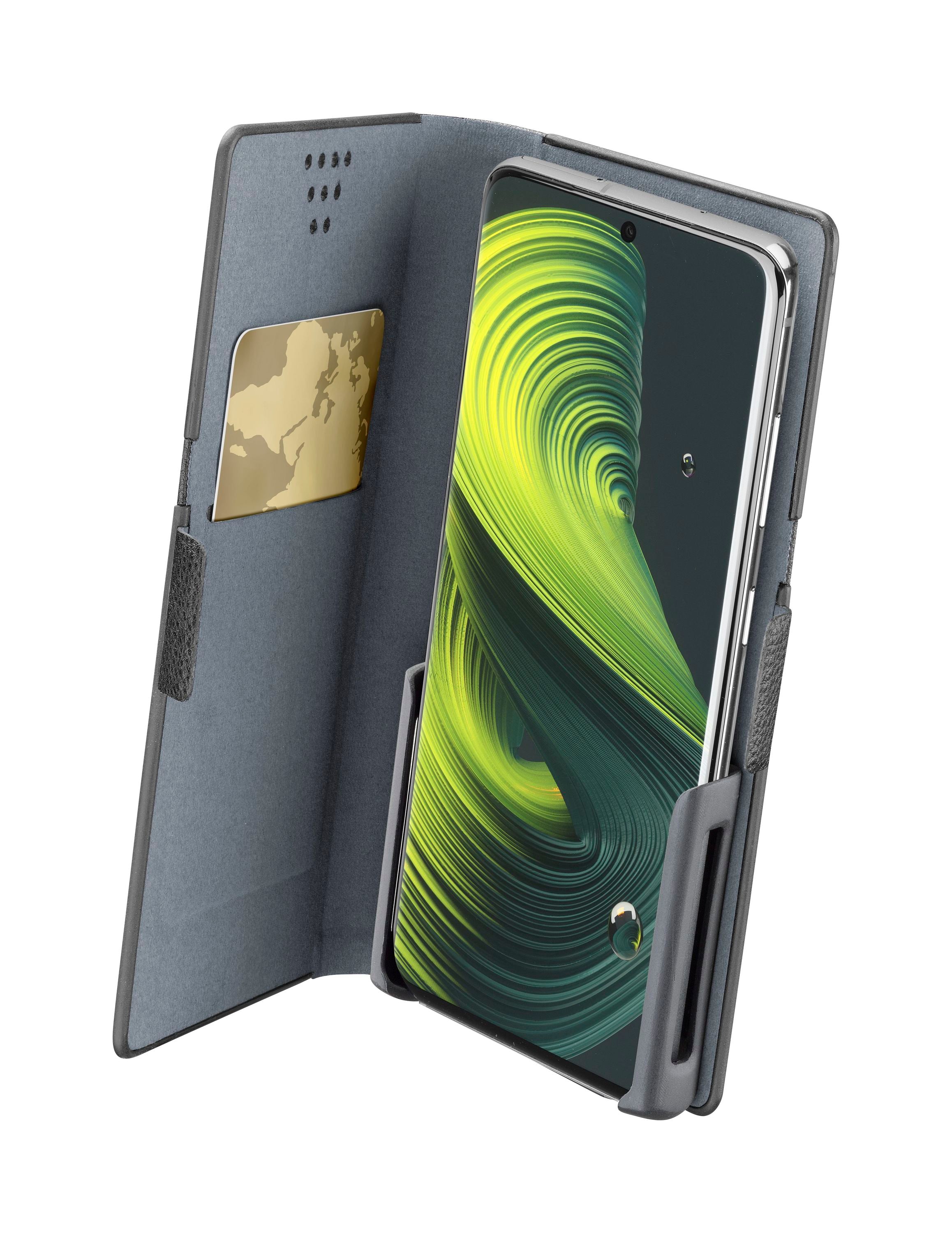 Custodia a libro multicompatibile effetto pelle