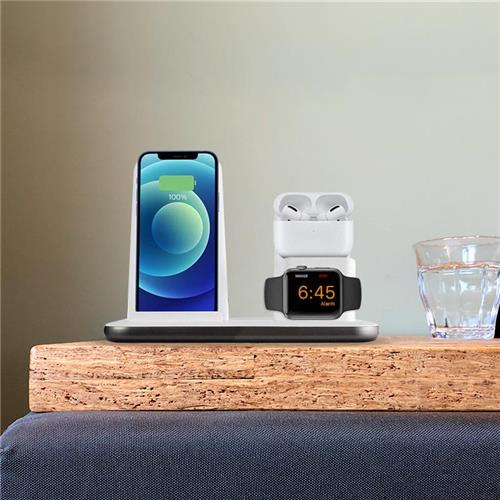 Qi-Charger 3in1 Wireless Charging base per Apple - Shoppa