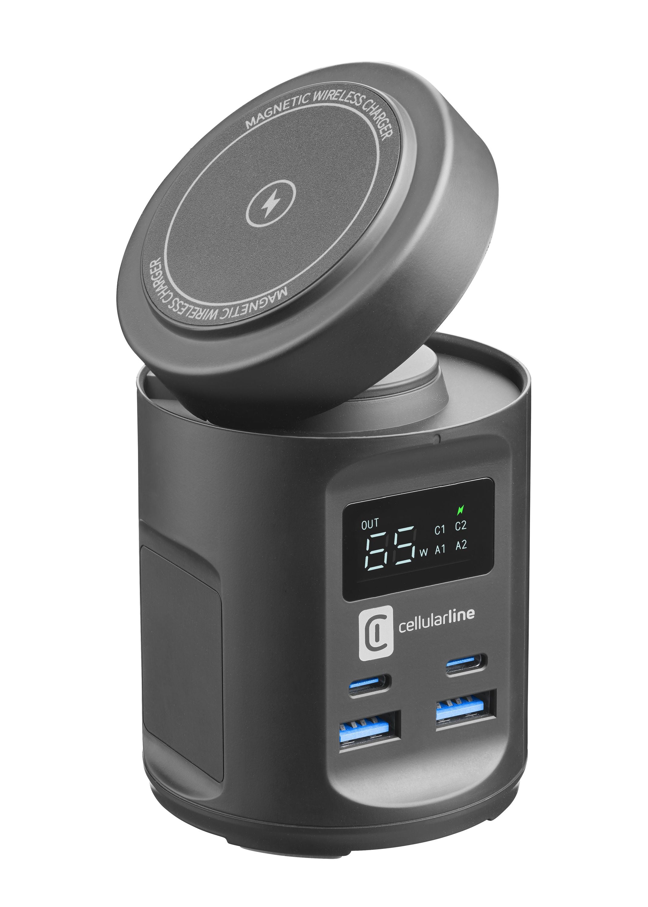 MAG HUB
Wireless charging station con 4 porte usb