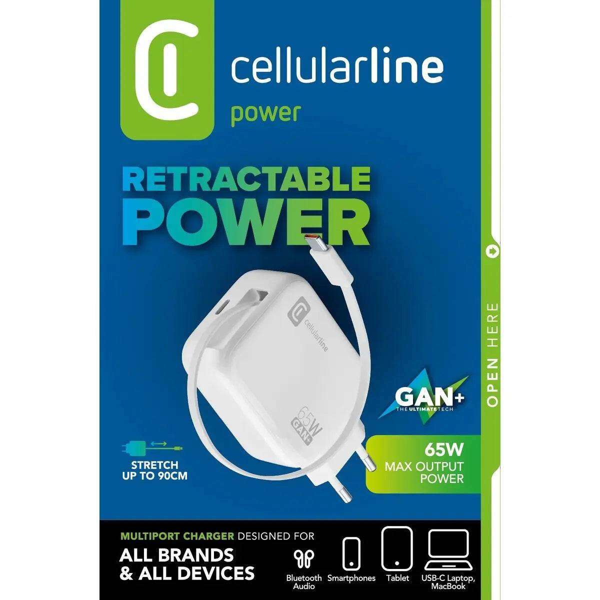 Ladegerät und Kabel mit USB-C-Anschluss, 65 W von Cellularline online